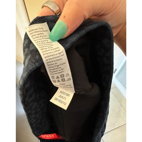 Spanx Blue Black Leopard Cheetah Print Skinny Jegging Slimming Jean Pants Sz M - Picture 11 of 11